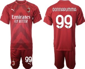 Moški Nogometni dresi kompleti AC Milan Vratar Gostujoči 2023 Kratek Rokav + Kratke hlače DONNARUMMA 99