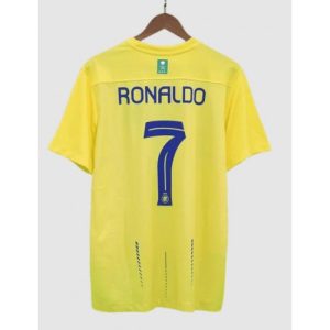 Moški Nogometni dresi Al-Nassr Domači 2023-2024 Kratek Rokav dresi za nogomet Cristiano Ronaldo 7